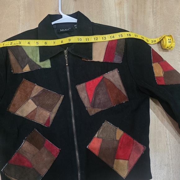 Colorful Patchwork Bomber Jacket - Picture 12 of 15
